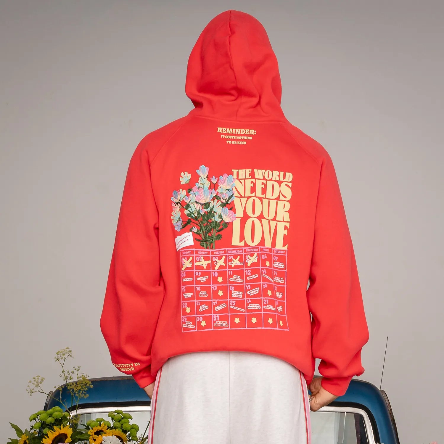 CALENDAR HOODIE - RIBBON RED