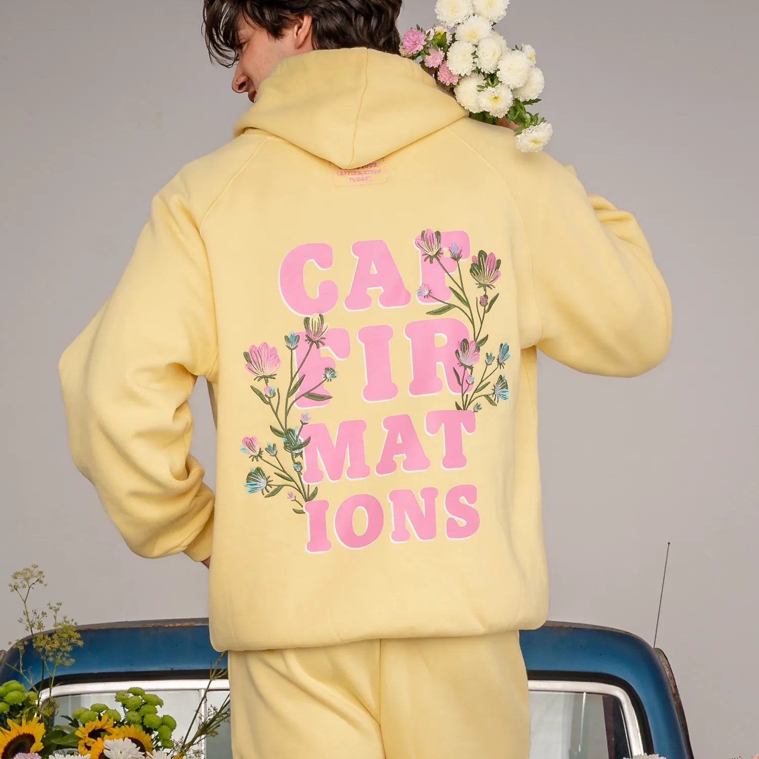 FLOWER HOODIE - BUTTER YELLOW