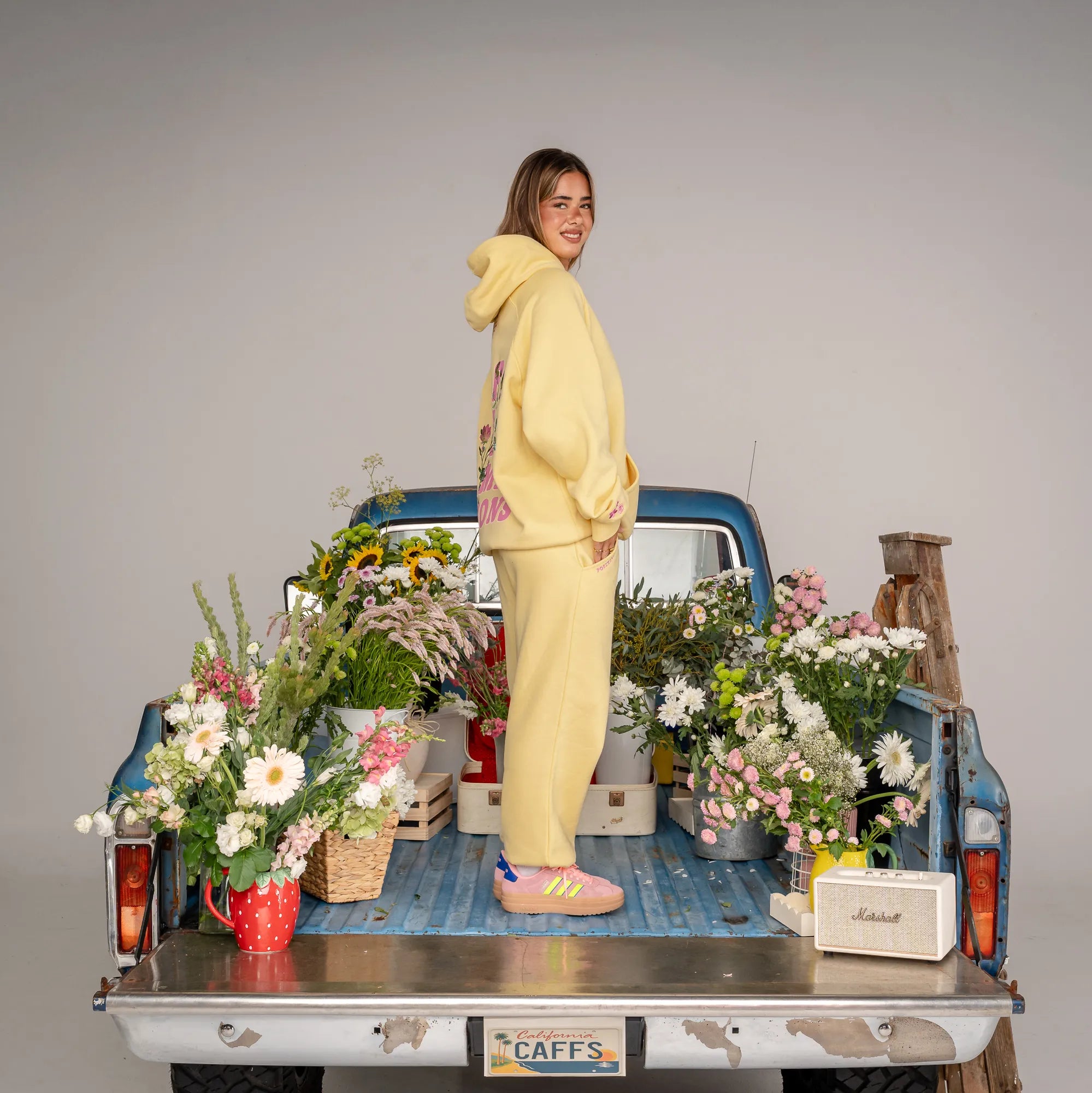 FLOWER HOODIE - BUTTER YELLOW