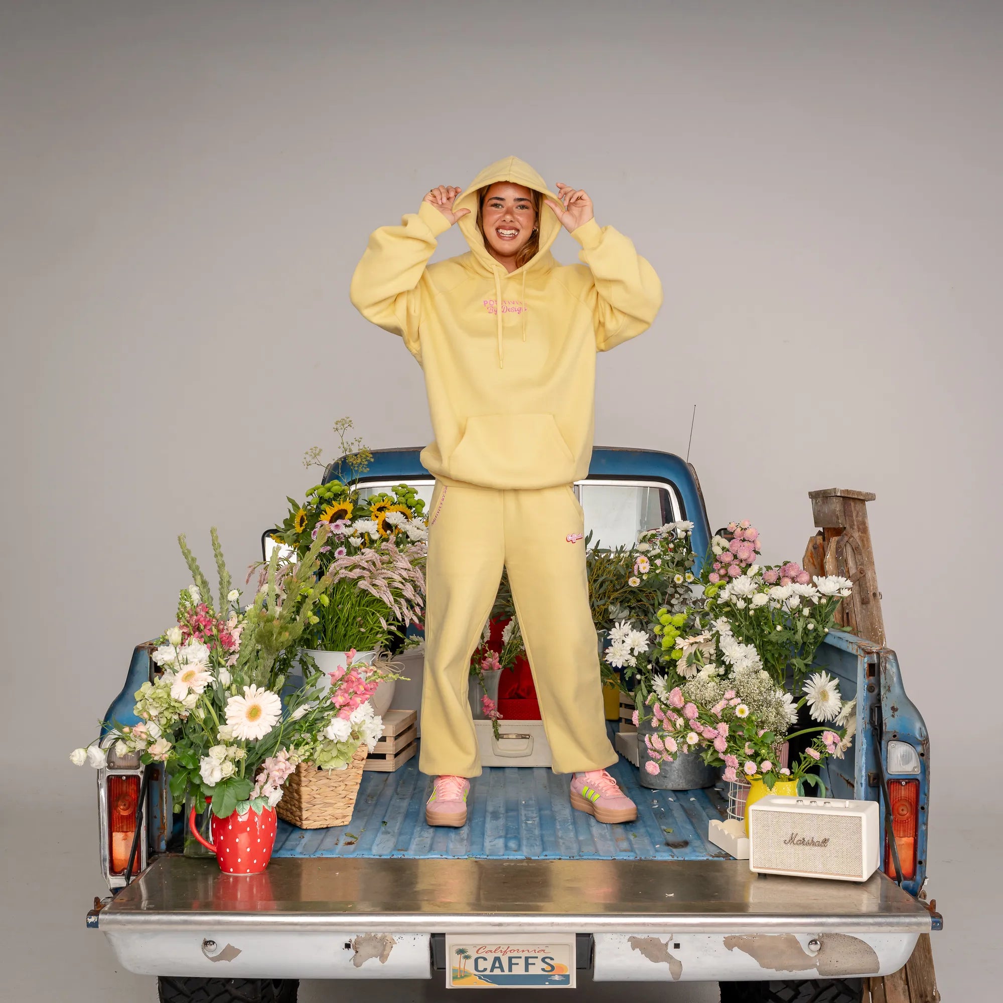 FLOWER HOODIE - BUTTER YELLOW