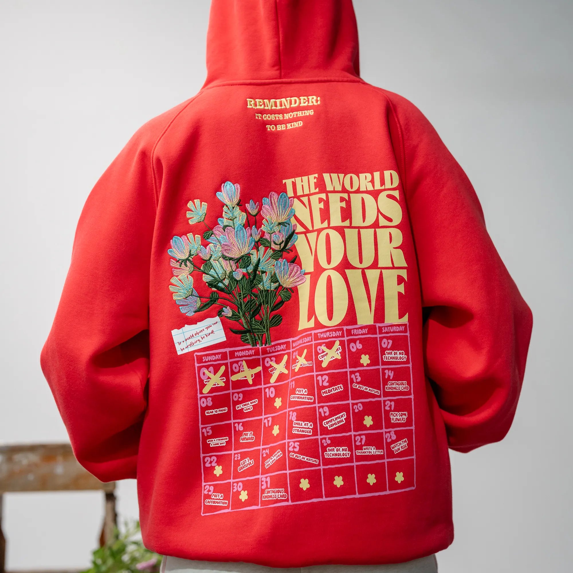 CALENDAR HOODIE - RIBBON RED