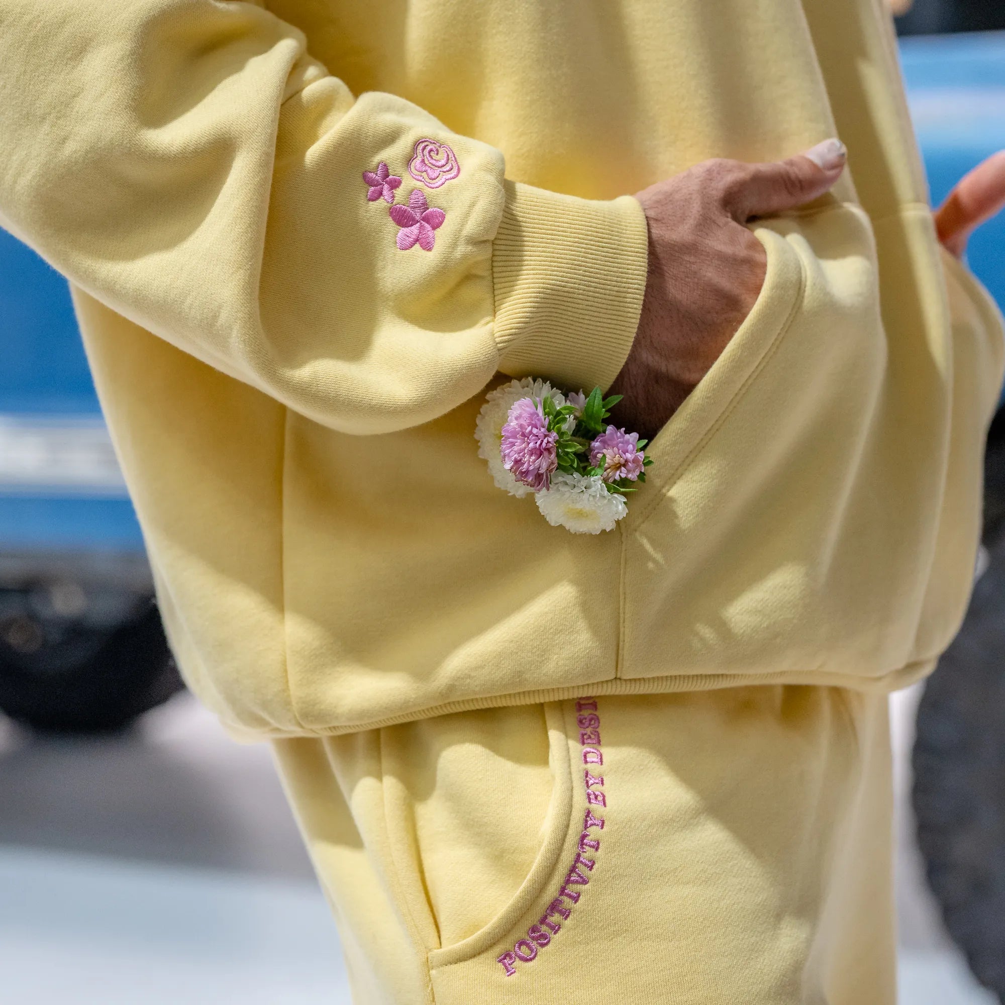 FLOWER HOODIE - BUTTER YELLOW