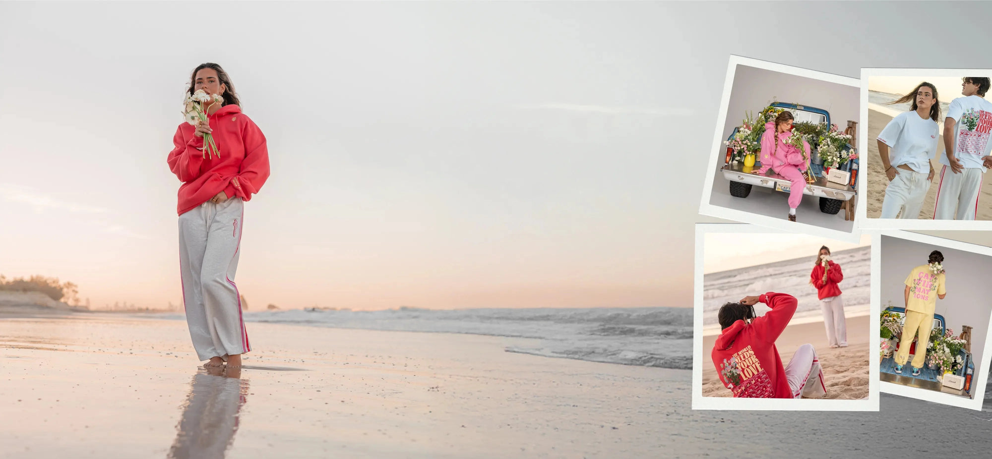 Caffirmations hero - beach sunrise, desktop